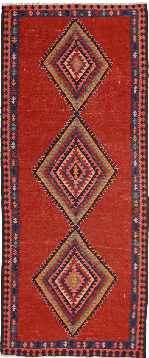 Tappeto persiano Kilim Fars Azerbaijan Antico 338x143 338x143, Tappeto persiano Tessuto a mano