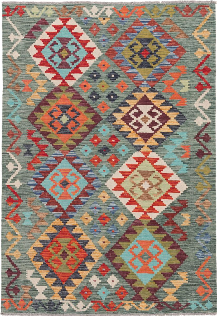 Afghan rug Kilim Afghan 5'10"x4'0" 5'10"x4'0", Persian Rug Woven by hand