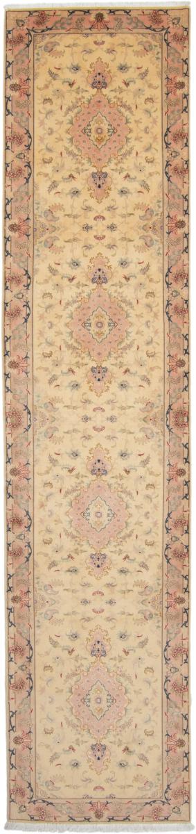 Tapis persan Tabriz 50Raj 398x87 398x87, Tapis persan Noué à la main