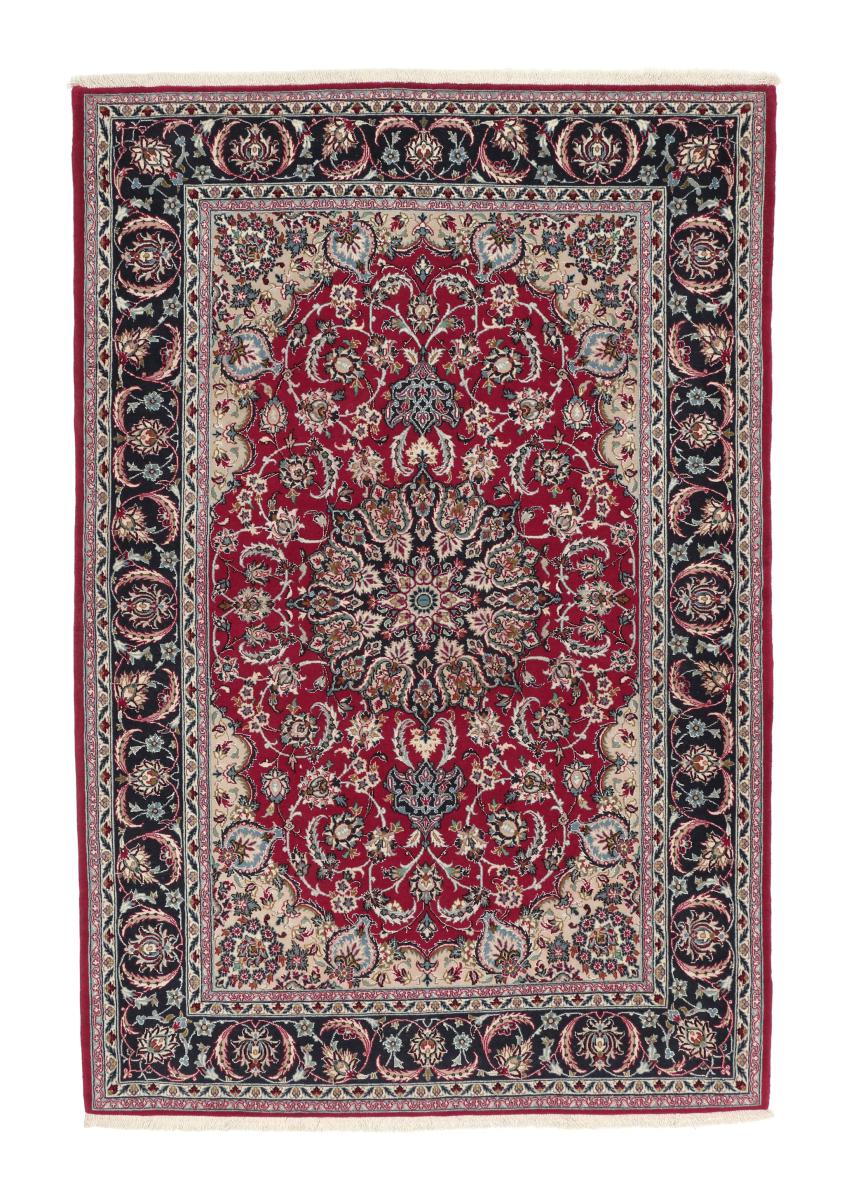 Persian Rug Isfahan Silk Warp 5'5"x3'7" 5'5"x3'7", Persian Rug Knotted by hand