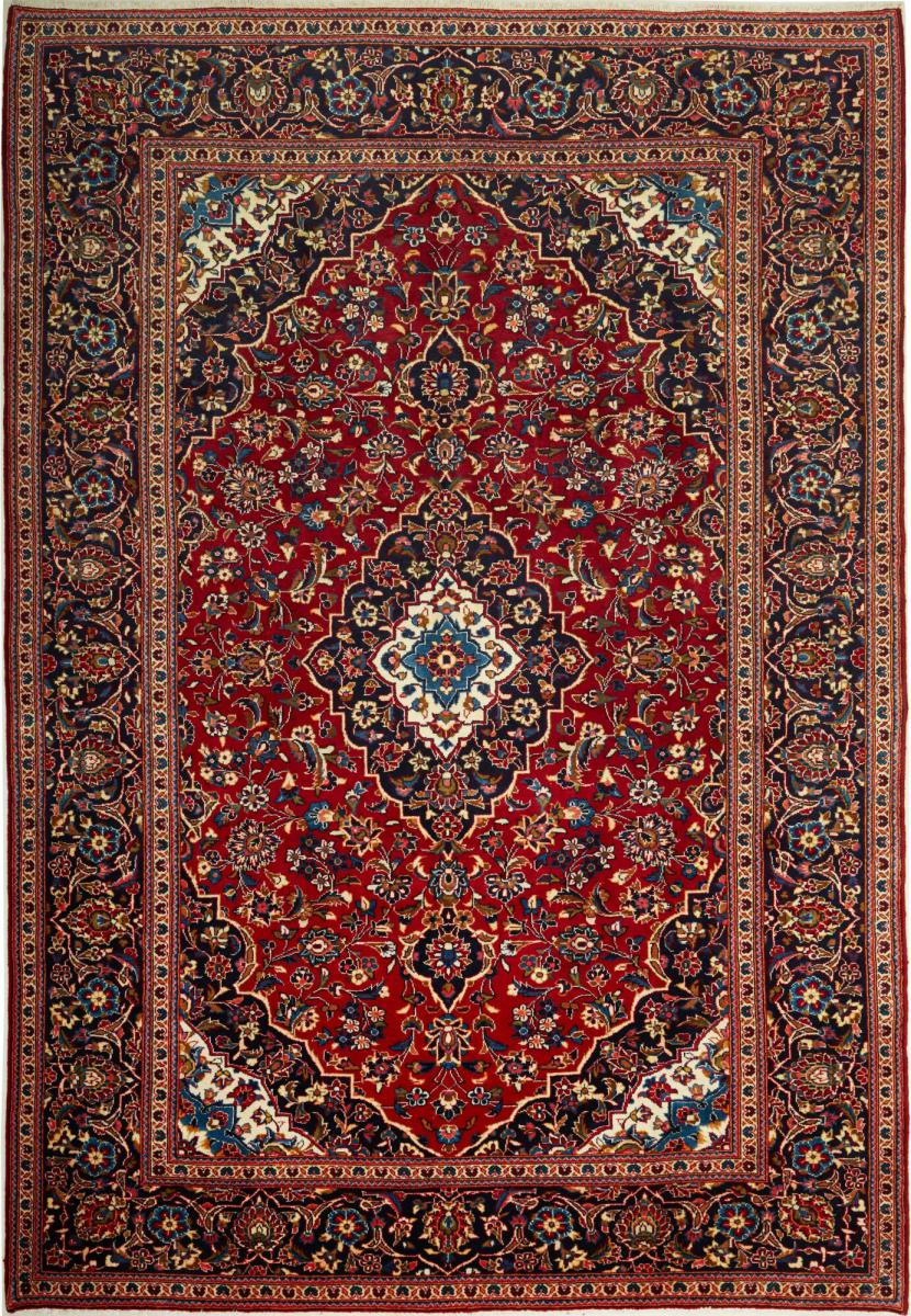  ペルシャ絨毯 カシャン 9'9"x6'8" 9'9"x6'8",  ペルシャ絨毯 手織り