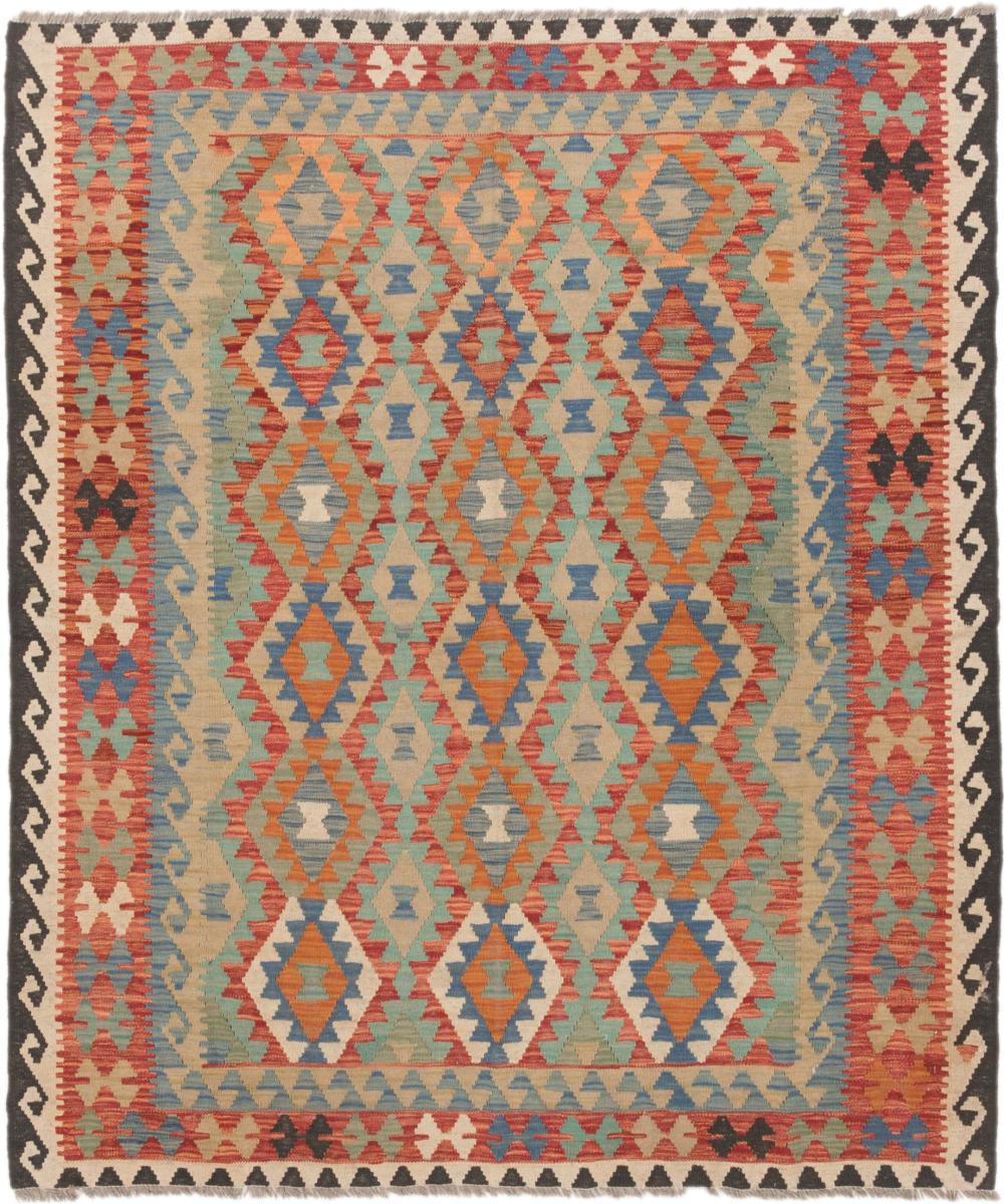 Afghanischer Teppich Kelim Afghan 186x162 186x162, Perserteppich Handgewebt