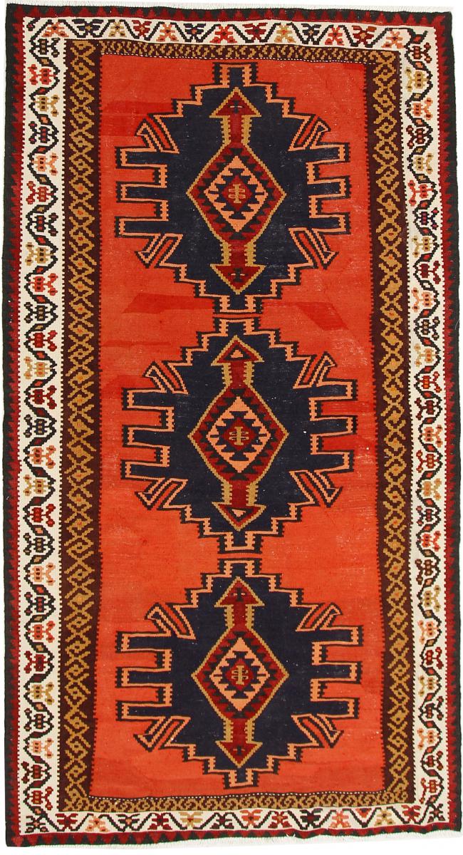 Alfombra persa Kilim Fars Azerbaijan Antiguo 291x156 291x156, Alfombra persa Tejido a mano