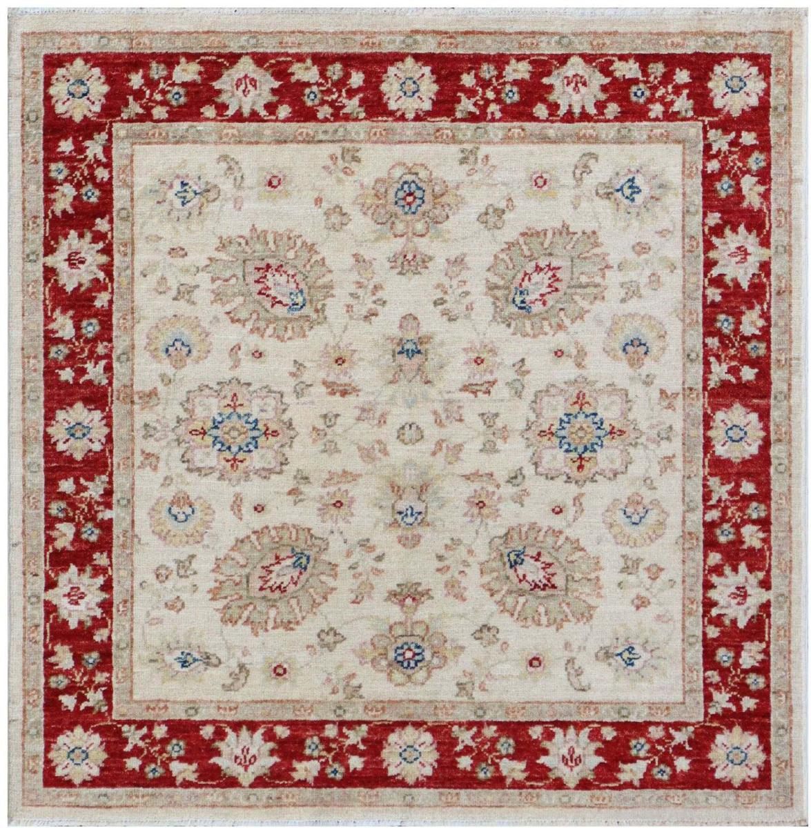 Tapis pakistanais Ziegler Farahan Arijana 101x101 101x101, Tapis persan Noué à la main