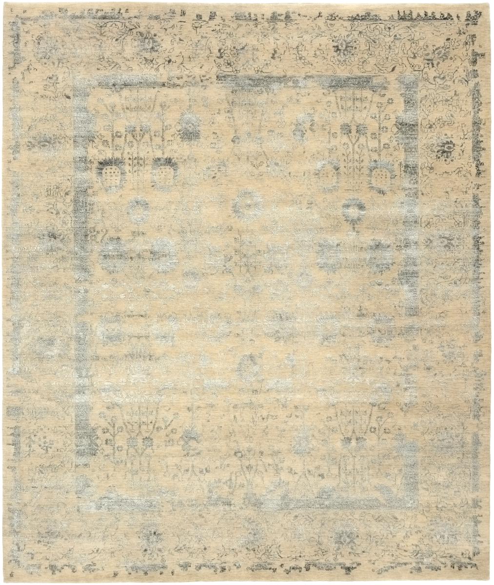 Intialainen matto Sadraa 9'7"x8'0" 9'7"x8'0", Persialainen matto Solmittu käsin