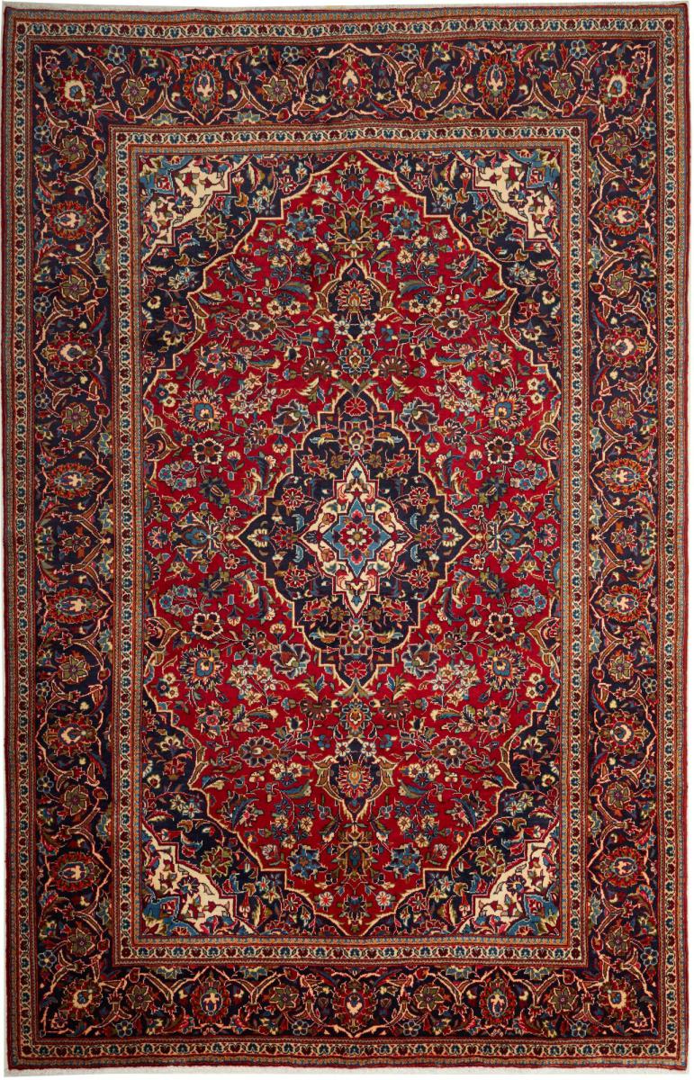 Persian Rug Keshan 10'3"x6'7" 10'3"x6'7", Persian Rug Knotted by hand