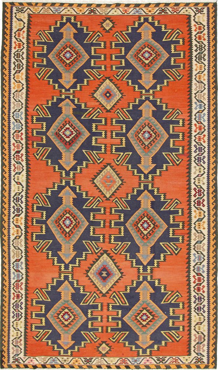 Perzisch tapijt Kilim Fars Azerbeidzjan Antiek 9'9"x5'9" 9'9"x5'9", Perzisch tapijt Handgeweven