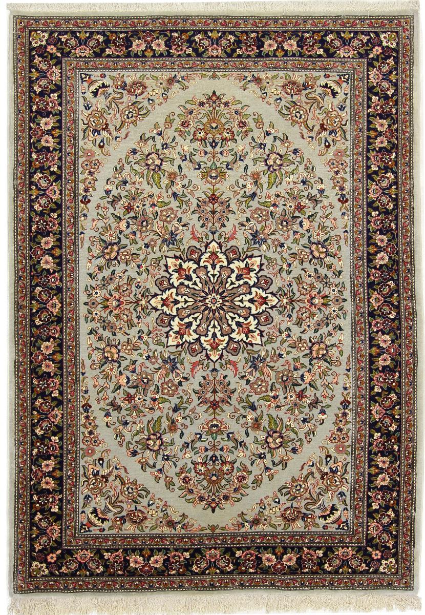 Persian Rug Eilam Silk Warp 6'7"x4'7" 6'7"x4'7", Persian Rug Knotted by hand