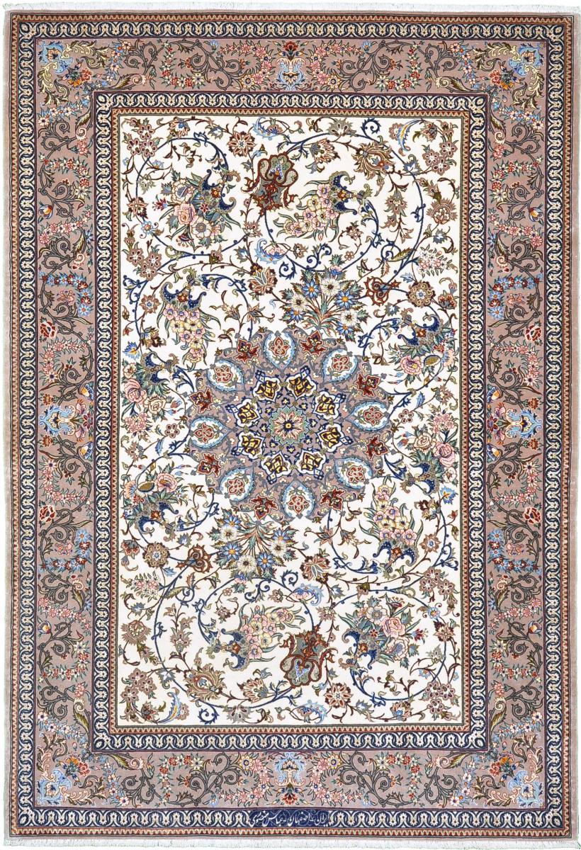 Persisk teppe Isfahan Silkerenning 6'7"x4'3" 6'7"x4'3", Persisk teppe Knyttet for hånd