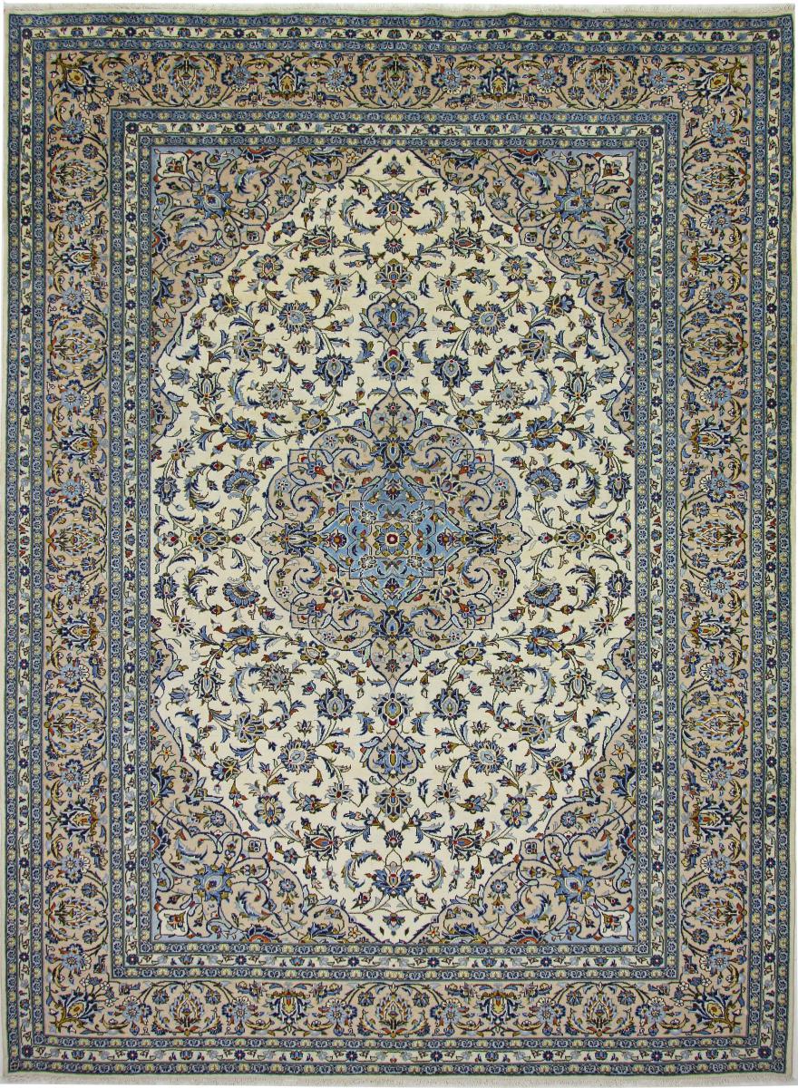 Tapis persan Kashan 13'1"x9'11" 13'1"x9'11", Tapis persan Noué à la main