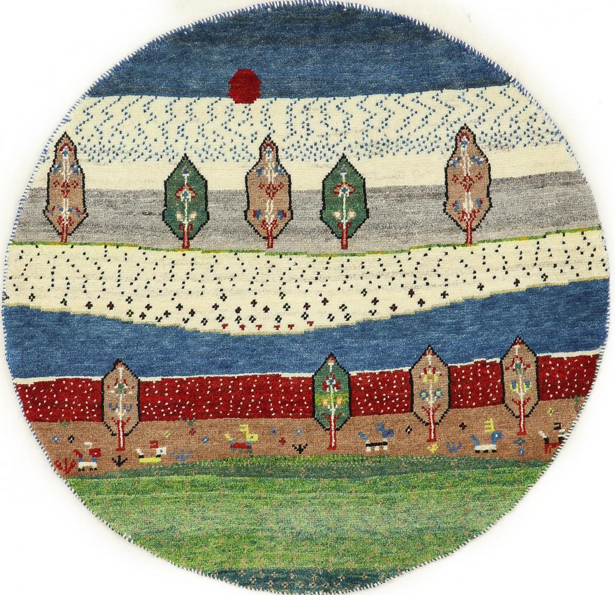 Perzisch tapijt Perzisch Gabbeh Loribaft Nature 95x95 95x95, Perzisch tapijt Handgeknoopte
