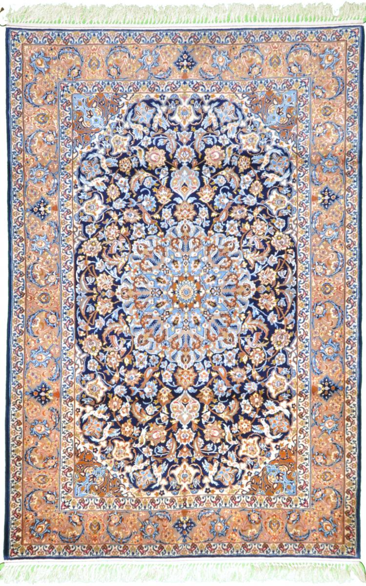 Perserteppich Isfahan Seidenkette 166x113 166x113, Perserteppich Handgeknüpft