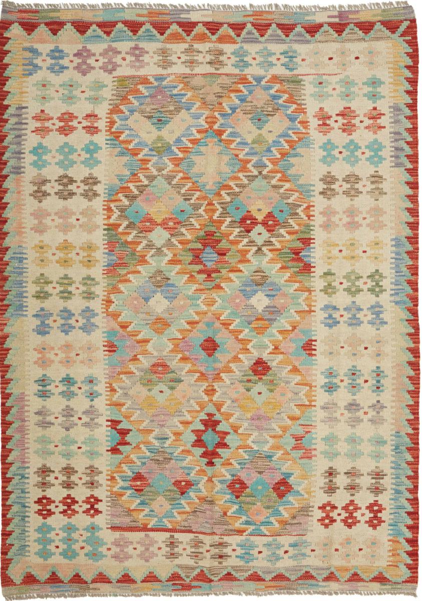 Afghanischer Teppich Kelim Afghan 185x131 185x131, Perserteppich Handgewebt