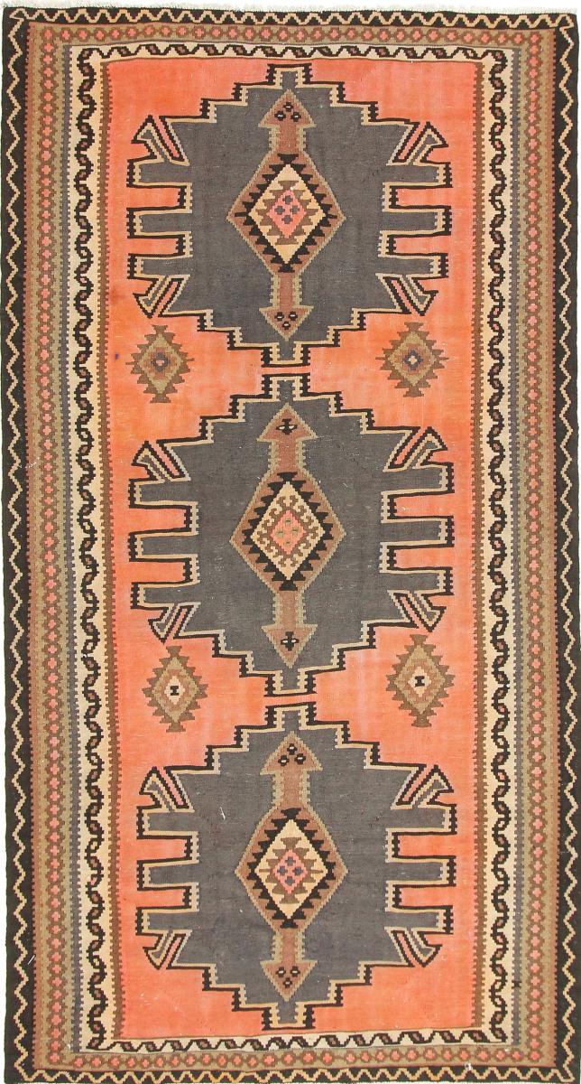  ペルシャ絨毯 キリム Fars Azerbaijan アンティーク 10'4"x5'7" 10'4"x5'7",  ペルシャ絨毯 手織り