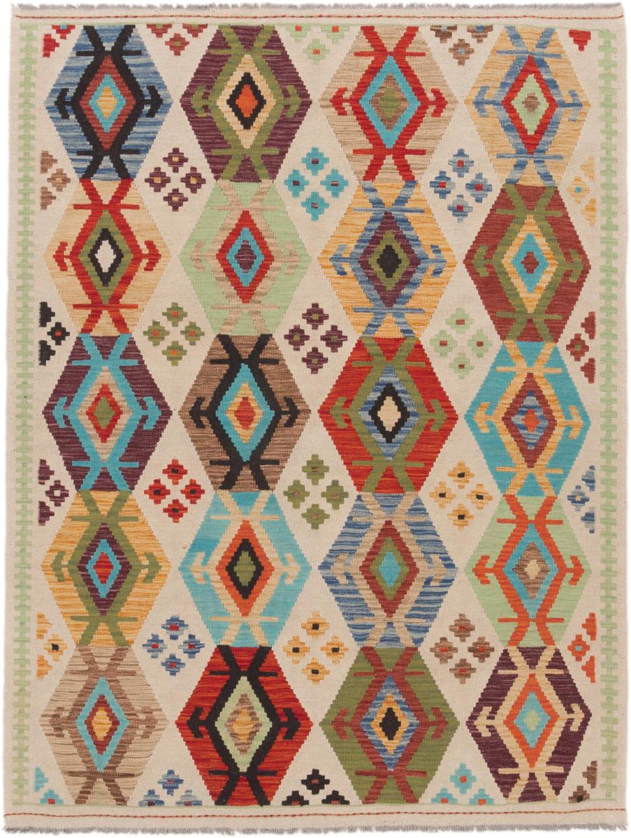 Afghanischer Teppich Kelim Afghan 204x153 204x153, Perserteppich Handgewebt