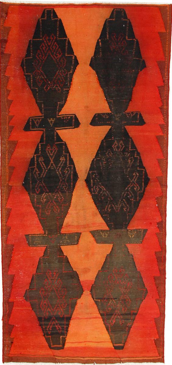 Persisk matta Kilim Fars Azerbajdzjan Antik 289x137 289x137, Persisk matta handvävd 