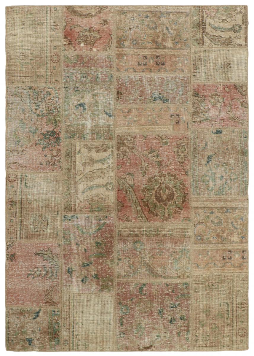 Perzisch tapijt Patchwork 201x141 201x141, Perzisch tapijt Handgeknoopte