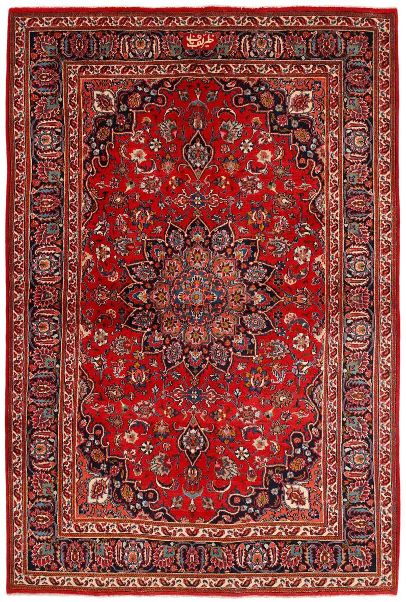 Persian Rug Mashhad 9'10"x6'6" 9'10"x6'6", Persian Rug Knotted by hand