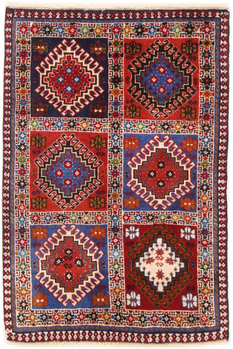 Tapis persan Yalameh 94x63 94x63, Tapis persan Noué à la main