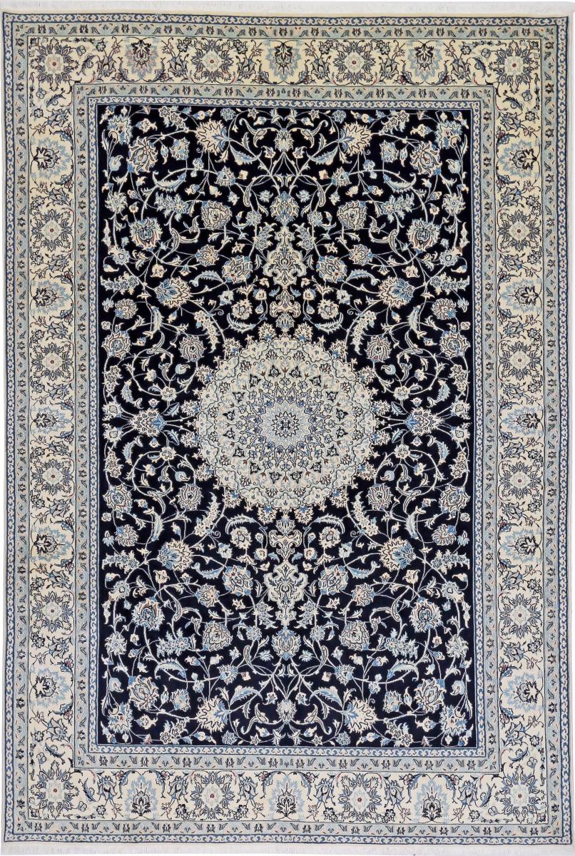 Tapis persan Naïn 9La 9'7"x6'3" 9'7"x6'3", Tapis persan Noué à la main