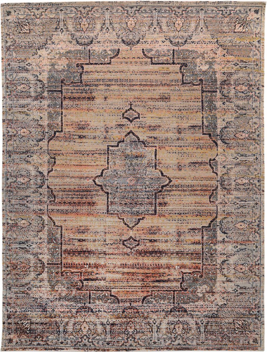 Indo rug Sadraa 12'0"x9'0" 12'0"x9'0", Persian Rug Knotted by hand