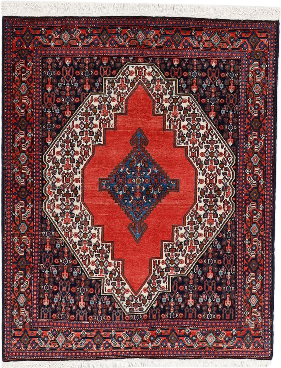 Persian Rug Senneh 5'1"x4'0" 5'1"x4'0", Persian Rug Knotted by hand