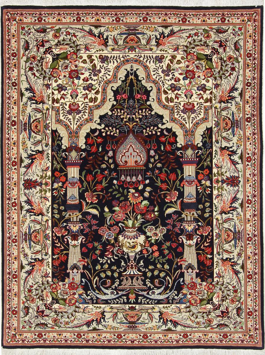 Persian Rug Tabriz 50Raj 6'5"x4'11" 6'5"x4'11", Persian Rug Knotted by hand