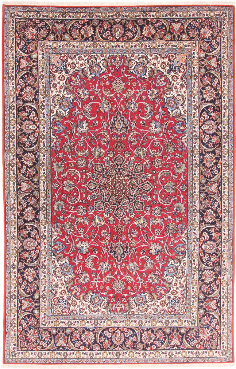 Tapete persa Isfahan Fio de Seda 241x153 241x153, Tapete persa Atado à mão