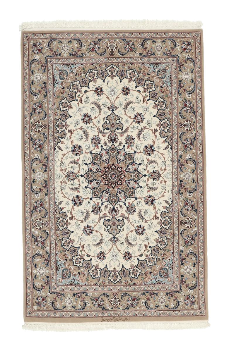  ペルシャ絨毯 イスファハン 絹の縦糸 169x107 169x107,  ペルシャ絨毯 手織り