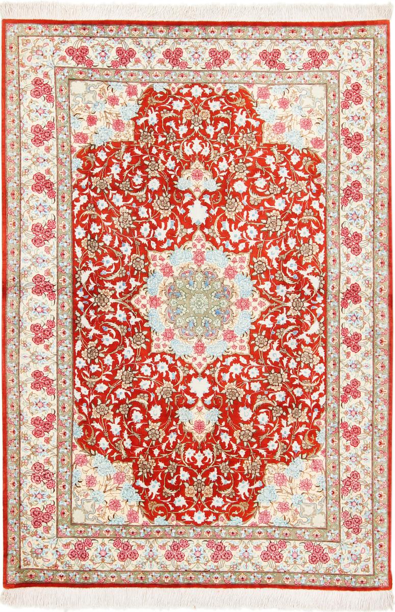 Perzsa szőnyeg Ghom Selyem 148x100 148x100, Perzsa szőnyeg Kézzel csomózva