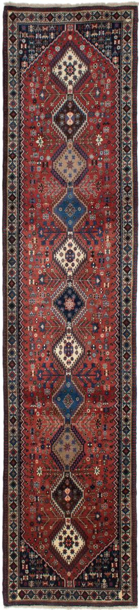 Persian Rug Yalameh 12'6"x2'8" 12'6"x2'8", Persian Rug Knotted by hand