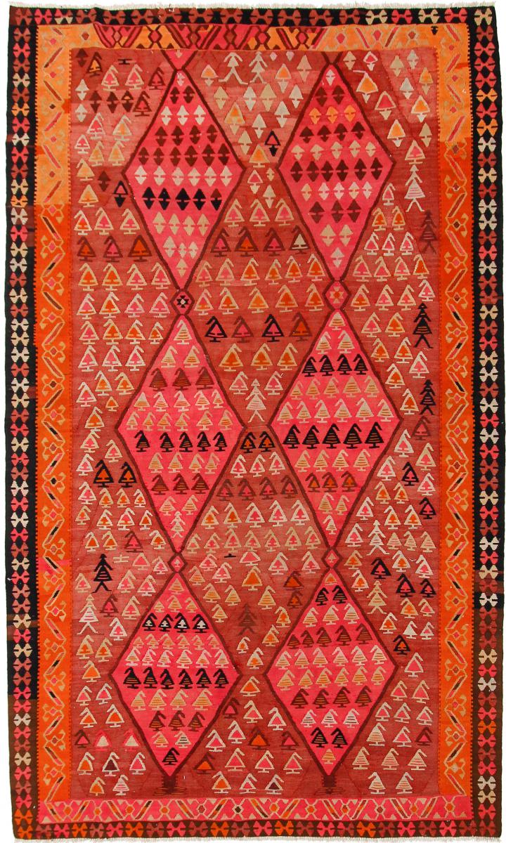 Persisk tæppe Kelim Fars Azerbaijan Antikke 307x181 307x181, Persisk tæppe Håndvævet