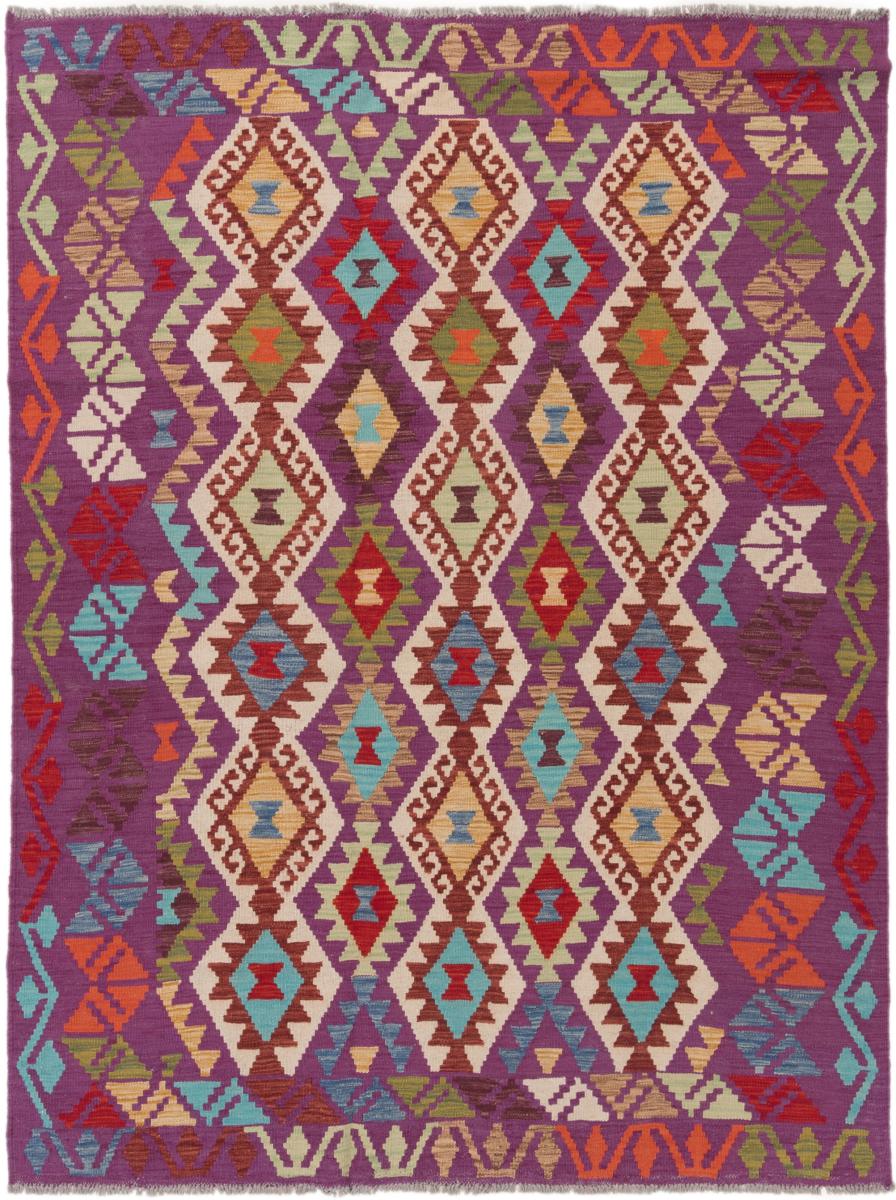 Afghanischer Teppich Kelim Afghan 206x158 206x158, Perserteppich Handgewebt
