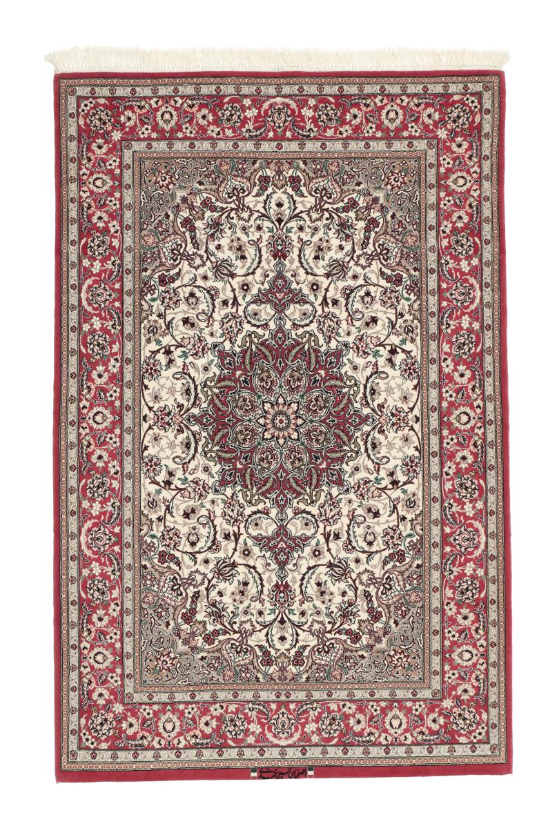 Tapis persan Ispahan Chaîne de Soie 174x111 174x111, Tapis persan Noué à la main