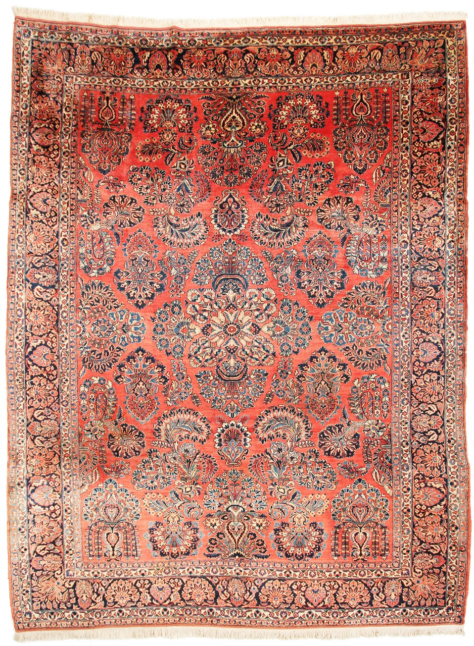Persisk tæppe Sarough Antikke 352x270 352x270, Persisk tæppe Knyttet i hånden