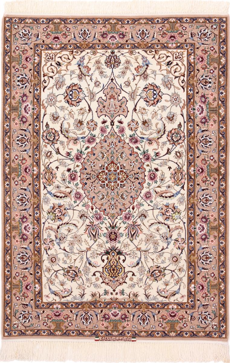 Persian Rug Isfahan Silk Warp 153x107 153x107, Persian Rug Knotted by hand