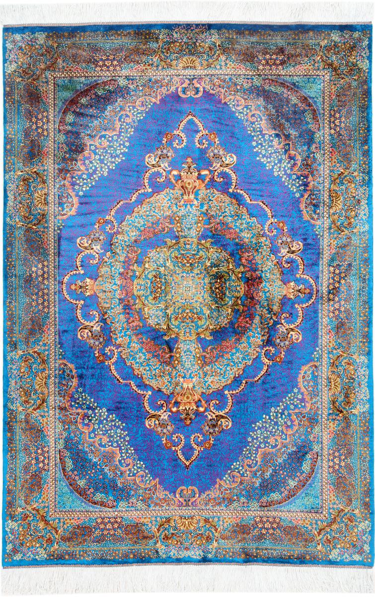 Persian Rug Qum Silk Signed 149x101 149x101, Persian Rug Knotted by hand