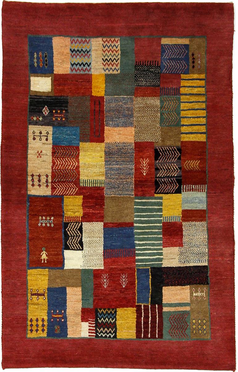 Tapis persan Persan Gabbeh Loribaft 159x103 159x103, Tapis persan Noué à la main