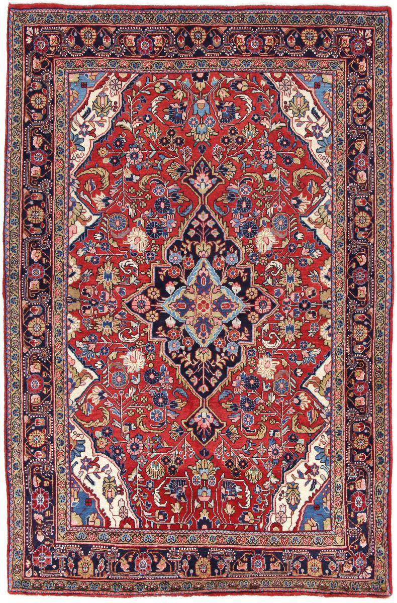 Persian Rug Jozan Antique 7'1"x4'6" 7'1"x4'6", Persian Rug Knotted by hand