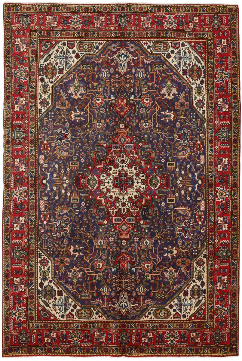 Tapis persan Tabriz 9'6"x6'4" 9'6"x6'4", Tapis persan Noué à la main