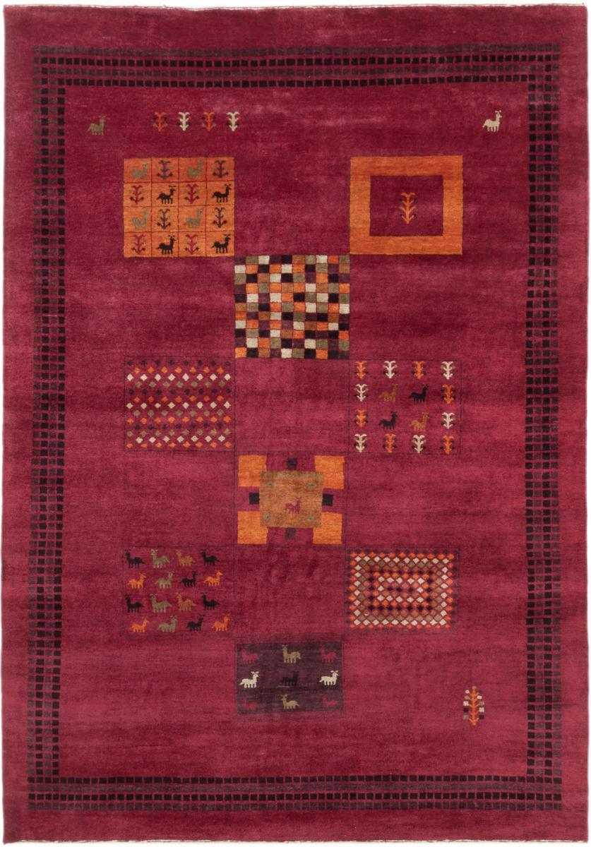 Indiaas tapijt Gabbeh Loribaft 9'1"x6'3" 9'1"x6'3", Perzisch tapijt Handgeknoopte