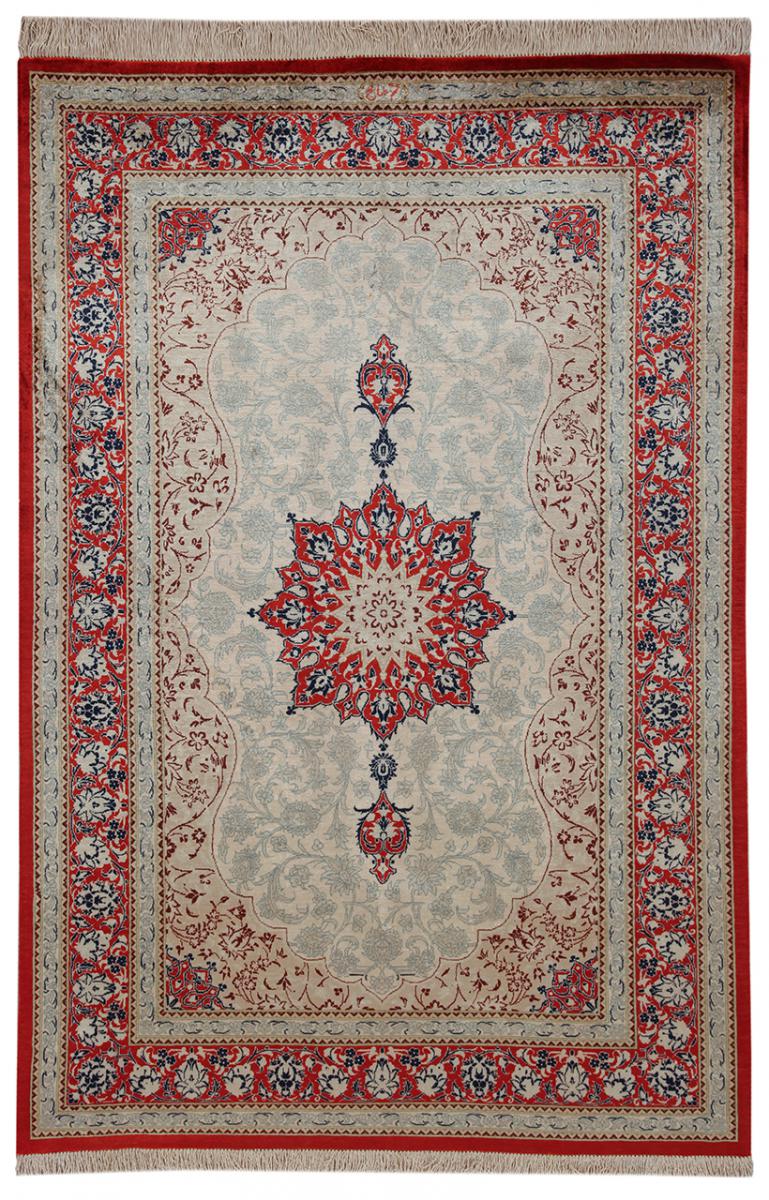  ペルシャ絨毯 クム シルク 146x100 146x100,  ペルシャ絨毯 手織り