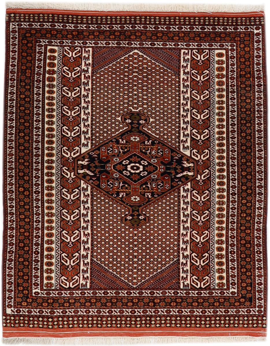 Persian Rug Ghutschan 4'11"x4'3" 4'11"x4'3", Persian Rug Knotted by hand