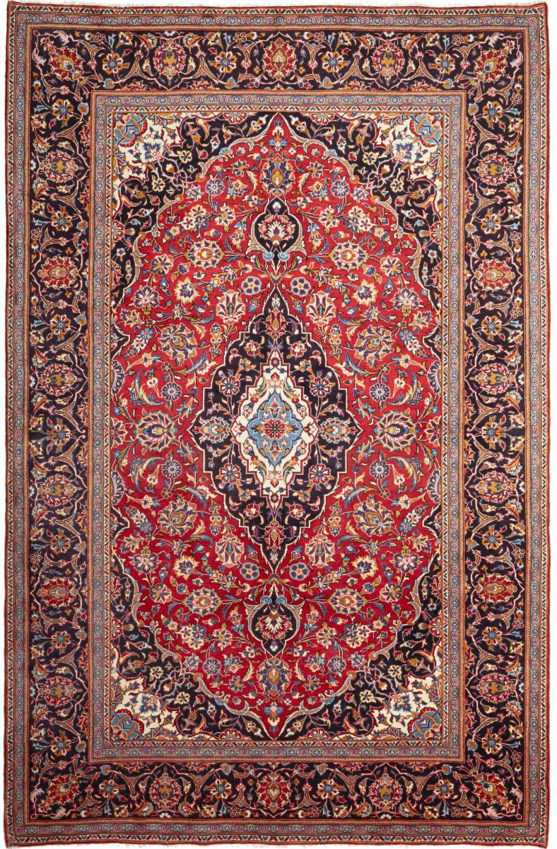 Persian Rug Keshan 10'4"x6'9" 10'4"x6'9", Persian Rug Knotted by hand