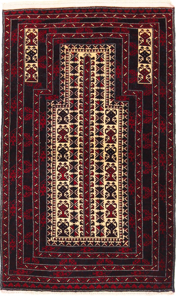 Afghanischer Teppich Belutsch Alt 157x93 157x93, Perserteppich Handgeknüpft