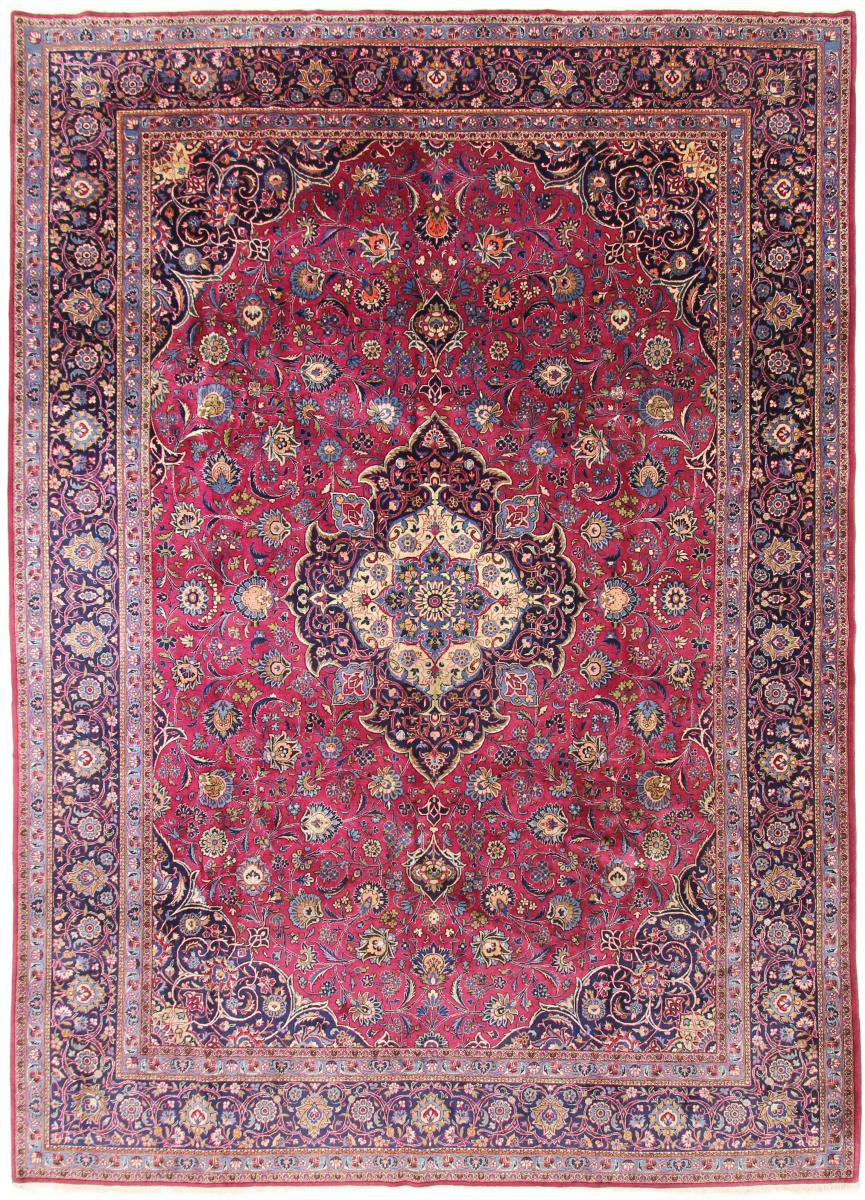 Persian Rug Keshan Antique 11'11"x8'8" 11'11"x8'8", Persian Rug Knotted by hand