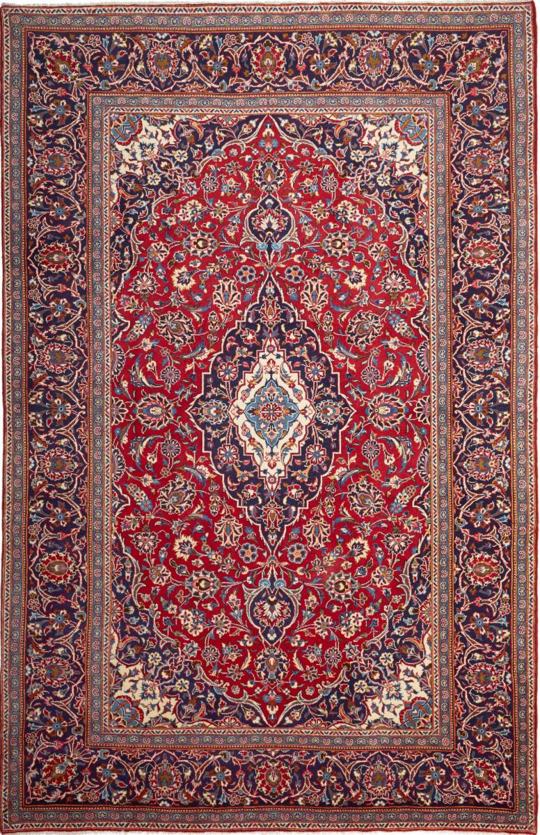 Persian Rug Keshan 9'10"x6'7" 9'10"x6'7", Persian Rug Knotted by hand