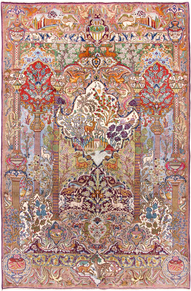 Persian Rug Kaschmar 9'6"x6'6" 9'6"x6'6", Persian Rug Knotted by hand