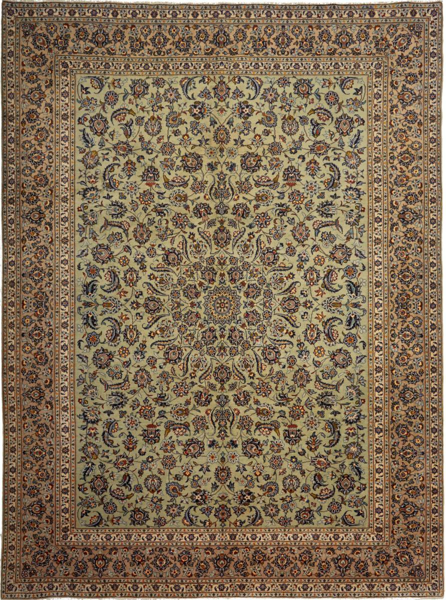 Persian Rug Keshan 13'7"x10'1" 13'7"x10'1", Persian Rug Knotted by hand