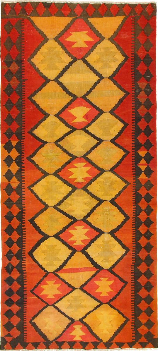 Perserteppich Kelim Fars Azerbaijan Antik 295x130 295x130, Perserteppich Handgewebt